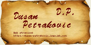 Dušan Petraković vizit kartica
